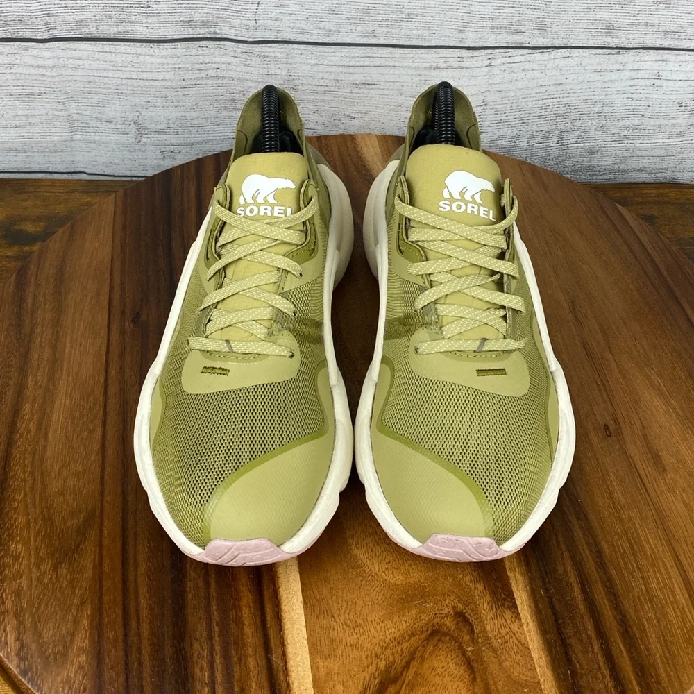 Sorel Kinetic Rnegd Float Olive Green Shoes NL4699-358 Women’s Sneaker Size 8